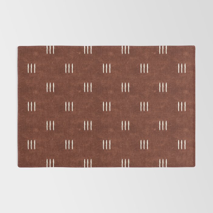 triple dash - rust Rug Gallery Image 2