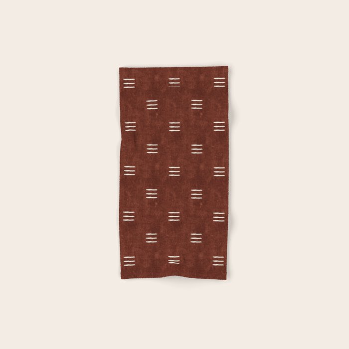 triple dash - rust Bath Towel Gallery Image 1