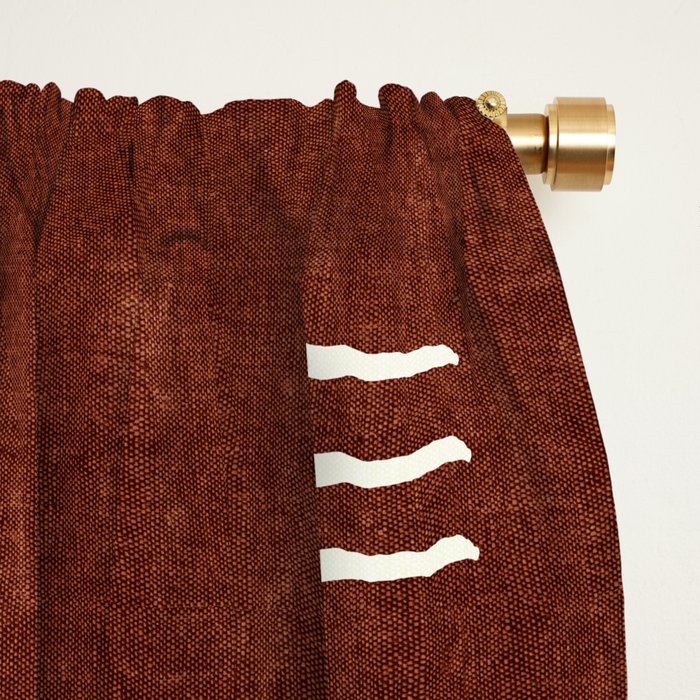 triple dash - rust Window Curtain Gallery Image 2