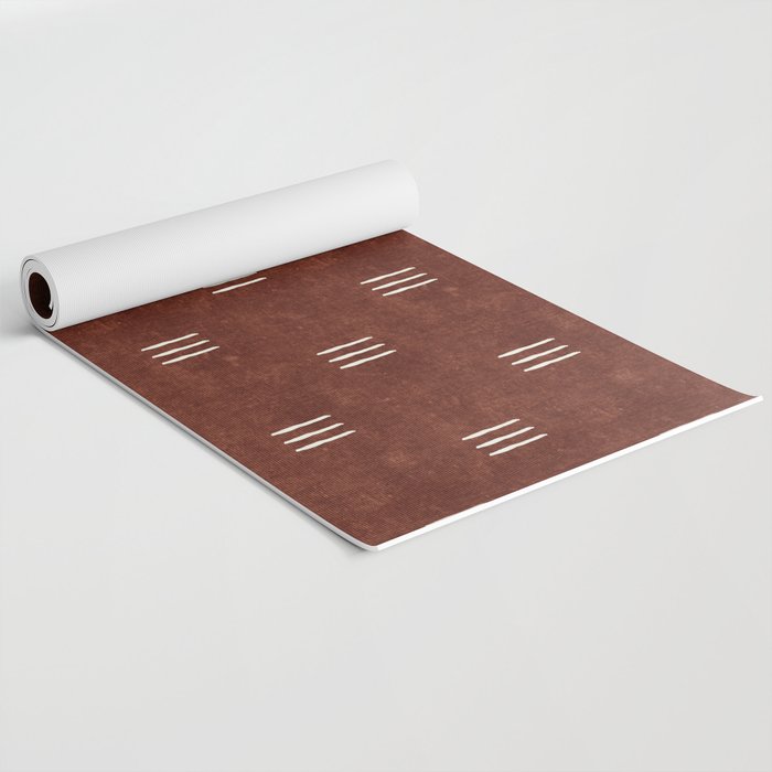 triple dash - rust Yoga Mat Gallery Image 2