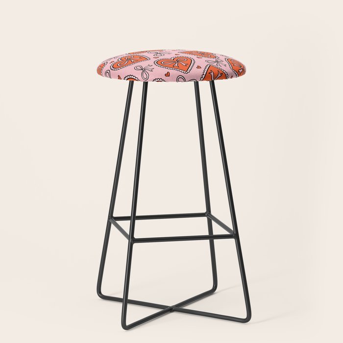 Heart Bow Print Stool Gallery Image 1
