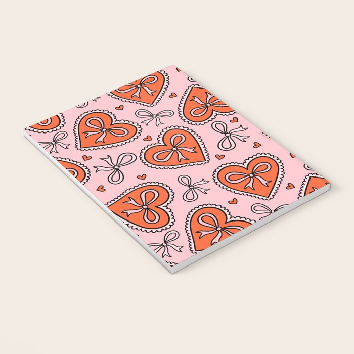 Heart Bow Print Notebook Gallery Image 3