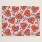 Heart Bow Print Jigsaw Puzzle Gallery Image 1