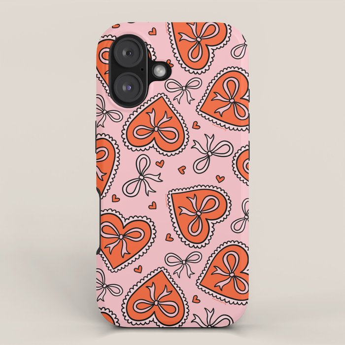 Heart Bow Print iPhone Case Gallery Image 1