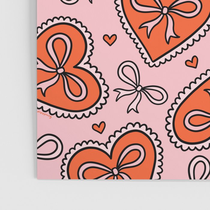 Heart Bow Print Poster Gallery Image 3