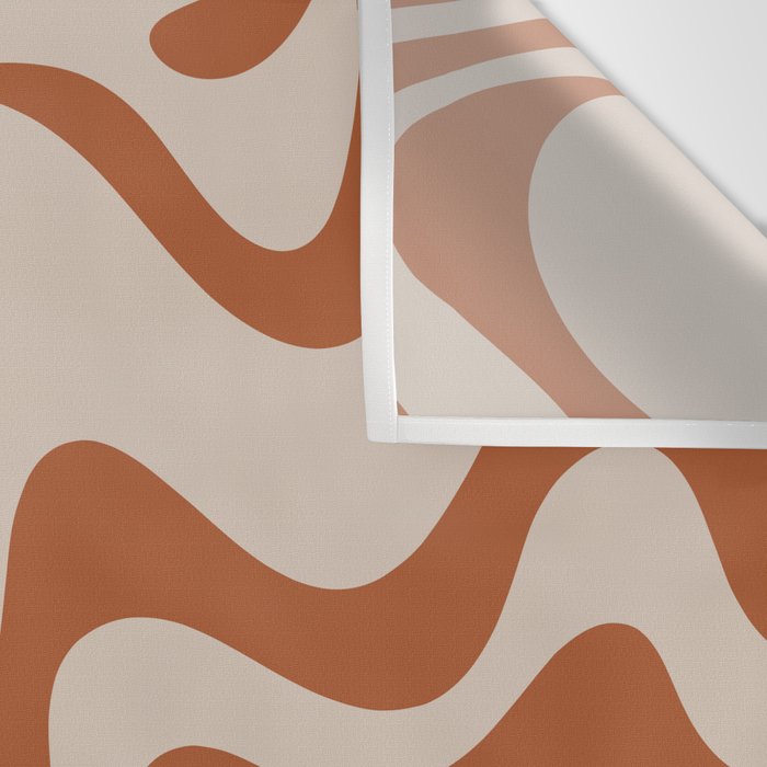 Liquid Swirl Abstract Pattern in Clay and Putty Wall Tapestry Gallery Image 3