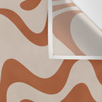 Liquid Swirl Abstract Pattern in Clay and Putty Wall Tapestry Gallery Image 3