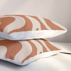 Liquid Swirl Abstract Pattern in Clay and Putty Pillow Sham Gallery Image 3