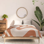 Liquid Swirl Abstract Pattern in Clay and Putty Comforter Gallery Image 3