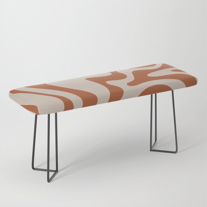 Liquid Swirl Abstract Pattern in Clay and Putty Bench Gallery Image 1