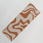 Liquid Swirl Abstract Pattern in Clay and Putty Yoga Mat Gallery Image 1