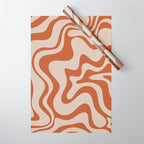 Liquid Swirl Abstract Pattern in Clay and Putty Wrapping Paper Gallery Image 1