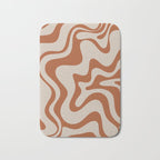 Liquid Swirl Abstract Pattern in Clay and Putty Bath Mat Gallery Image 1