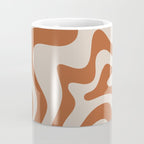 Liquid Swirl Abstract Pattern in Clay and Putty Coffee Mug Gallery Image 4