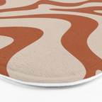 Liquid Swirl Abstract Pattern in Clay and Putty Bath Mat Gallery Image 3