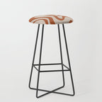 Liquid Swirl Abstract Pattern in Clay and Putty Stool Gallery Image 1