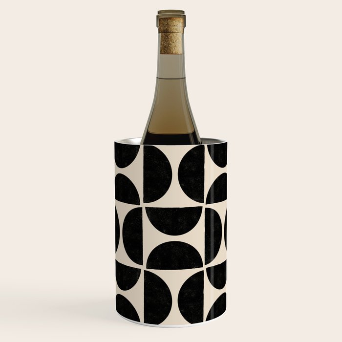 Half Moons in Black + Cream Wine Chiller Gallery Image 2