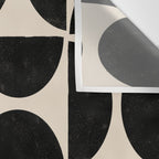Half Moons in Black + Cream Wall Tapestry Gallery Image 3