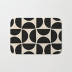 Half Moons in Black + Cream Bath Mat Gallery Image 1