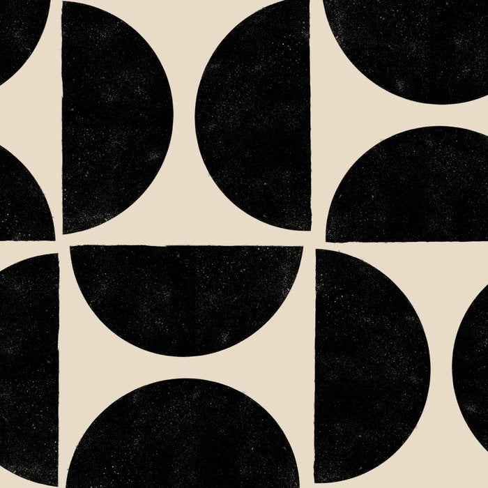 Half Moons in Black + Cream Coffee Mug Gallery Image 2