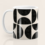 Half Moons in Black + Cream Coffee Mug Gallery Image 3