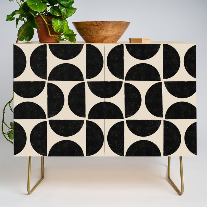 Half Moons in Black + Cream Credenza Gallery Image 1