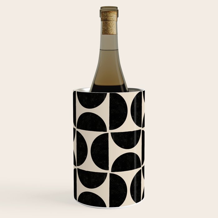 Half Moons in Black + Cream Wine Chiller Gallery Image 1