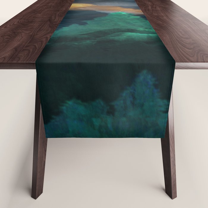 Green Wild Mountainside Table Runner Gallery Image 1
