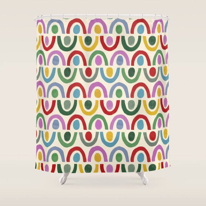 Dopamine Decor Arches and Circles Shower Curtain Gallery Image 1