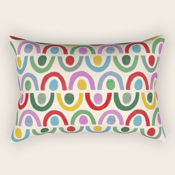 Dopamine Decor Arches and Circles Rectangular Pillow Gallery Image 2