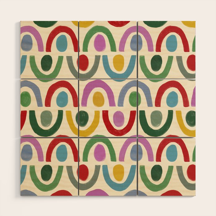 Dopamine Decor Arches and Circles Wood Wall Art Gallery Image 1
