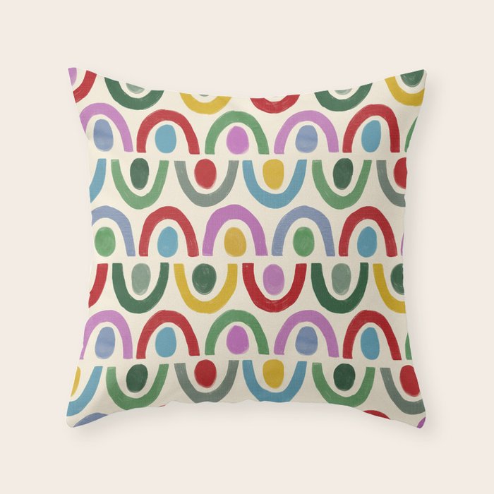 Dopamine Decor Arches and Circles Throw Pillow Gallery Image 6