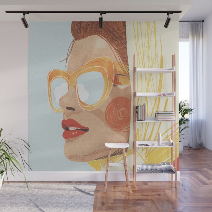 Sunny Lady Wall Mural Gallery Image 1