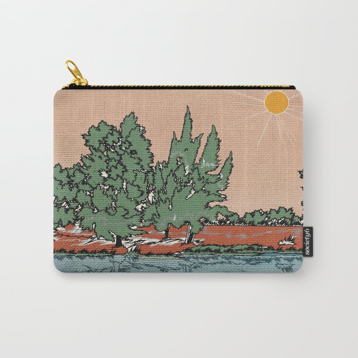 Colorful Wild Landscape 2 Carry All Pouch Gallery Image 1