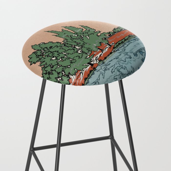 Colorful Wild Landscape 2 Stool Gallery Image 2