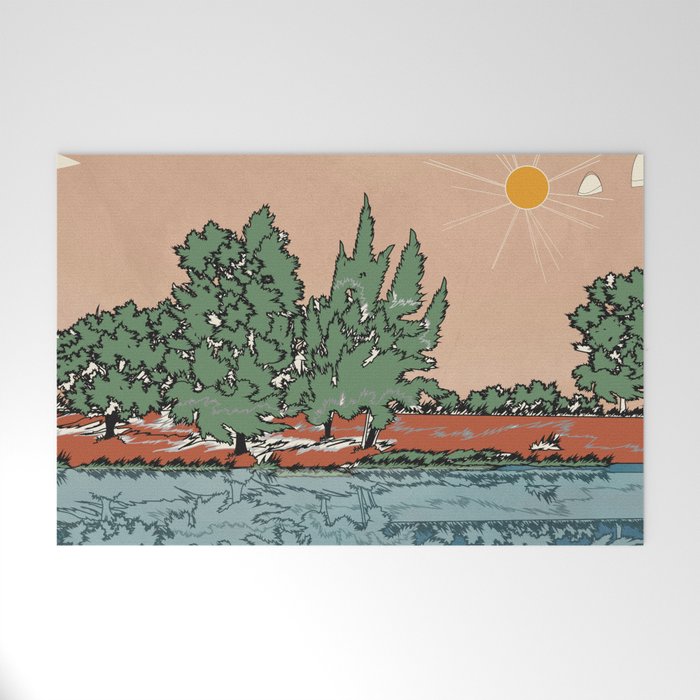 Colorful Wild Landscape 2 Welcome Mat Gallery Image 1