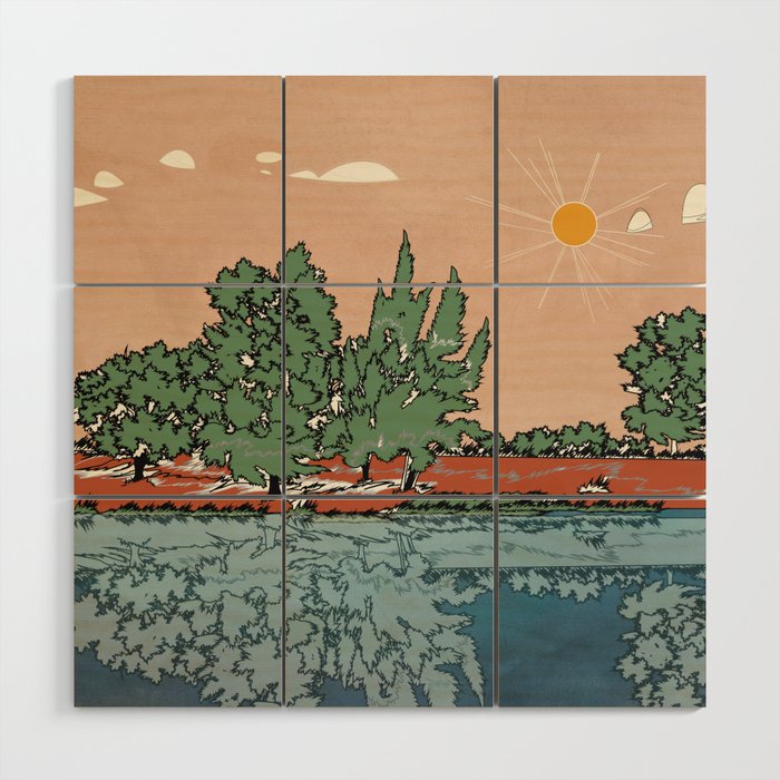 Colorful Wild Landscape 2 Wood Wall Art Gallery Image 1