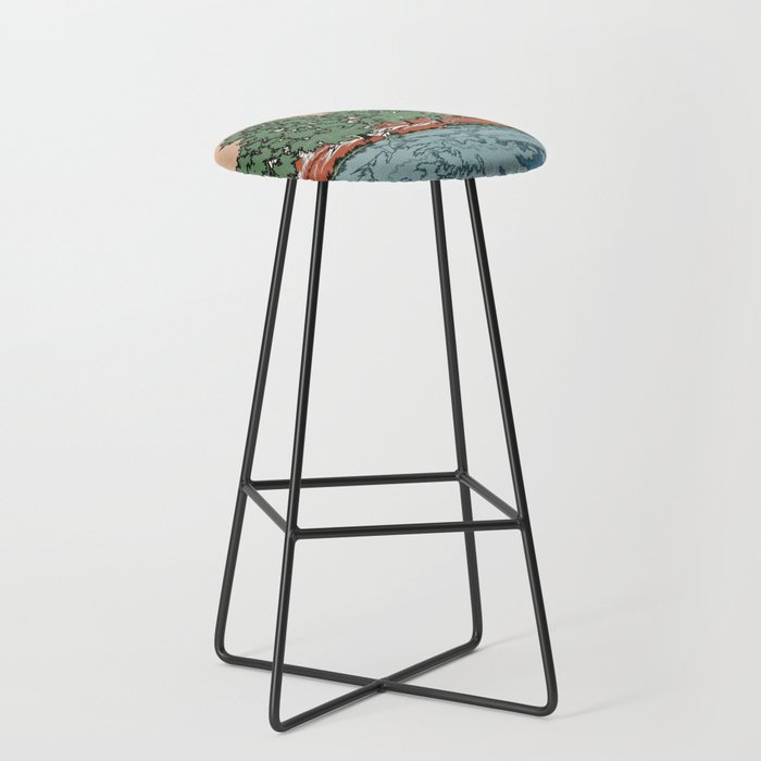 Colorful Wild Landscape 2 Stool Gallery Image 1