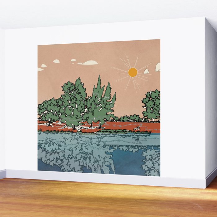 Colorful Wild Landscape 2 Wall Mural Gallery Image 2