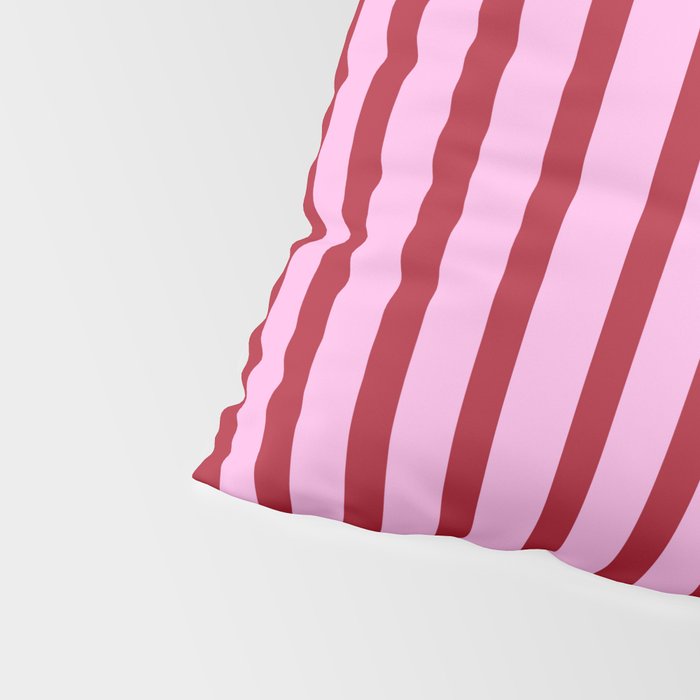 Pink and Red Candy Stripes Pattern Pillow Sham Gallery Image 4