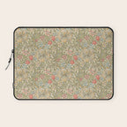 William Morris Golden Lily Minor Green Blue Pink Vintage Pattern Laptop Sleeve Gallery Image 1