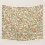 William Morris Golden Lily Minor Green Blue Pink Vintage Pattern Wall Tapestry Gallery Image 4