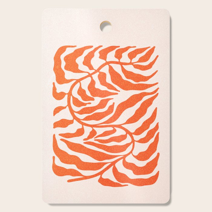 Funky Fern: Orange Peach Edition Cutting Board Gallery Image 1