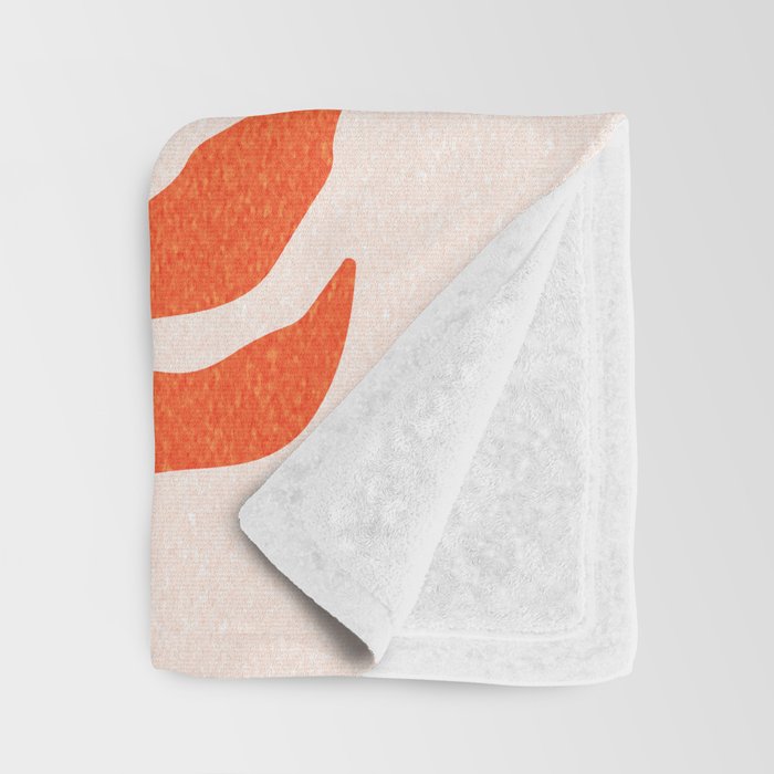 Funky Fern: Orange Peach Edition Throw Blanket Gallery Image 3