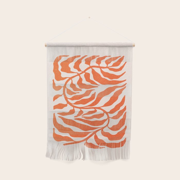 Funky Fern: Orange Peach Edition Wall Hanging Gallery Image 1