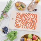 Funky Fern: Orange Peach Edition Cutting Board Gallery Image 2