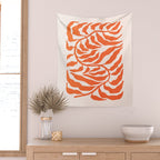 Funky Fern: Orange Peach Edition Wall Tapestry Gallery Image 2