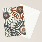 Gray Cream Rust Flowers Stationery Card Gallery Image 2