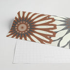 Gray Cream Rust Flowers Wrapping Paper Gallery Image 2