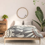 Gray Cream Rust Flowers Comforter Gallery Image 3